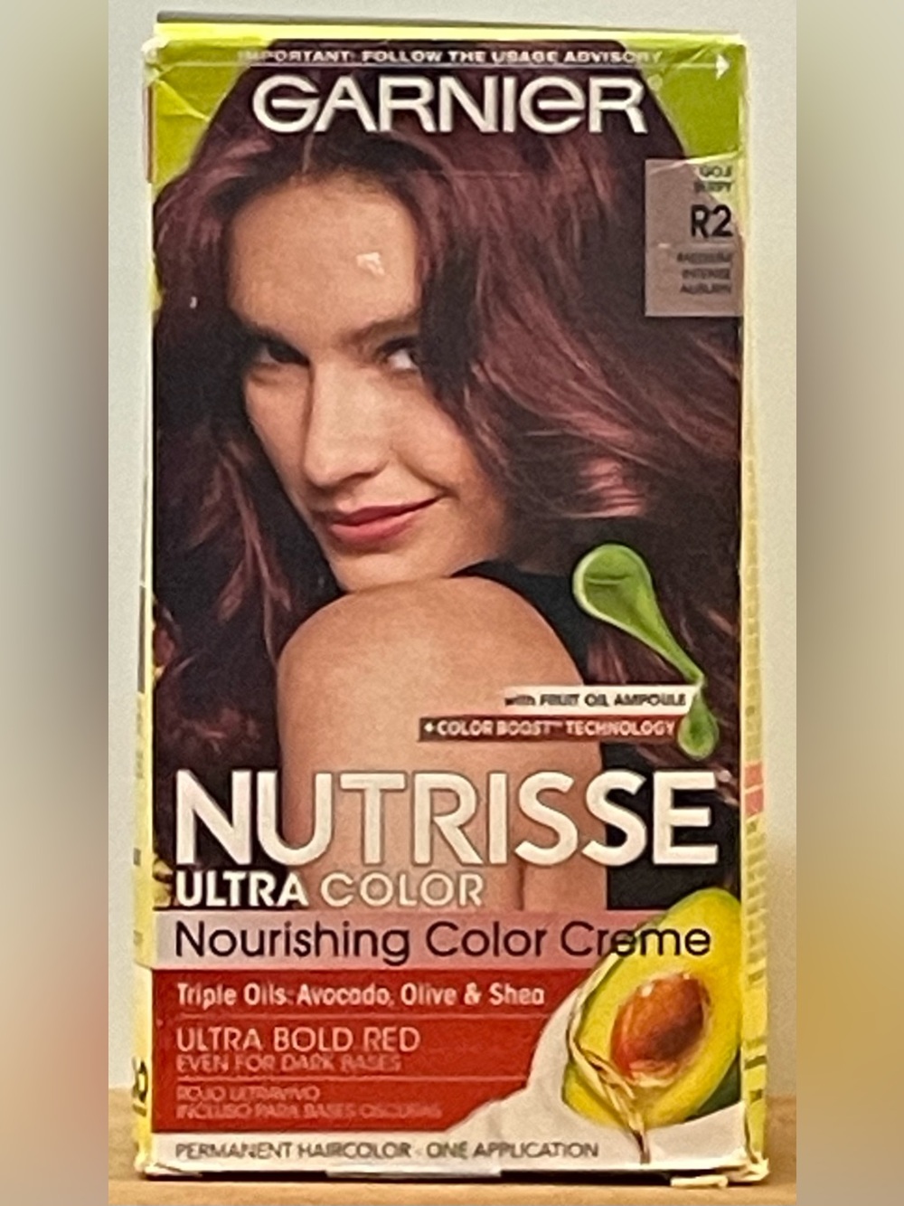 Garnier Nutrisse Ultra Color Nourishing Hair Creme - R2 Medium Intense Auburn